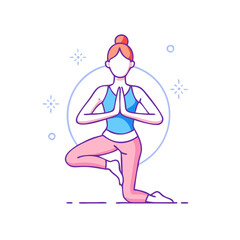 yoga icon, yoga vector illustration-simple illustration of yoga, perfect for yoga logos and themed design 