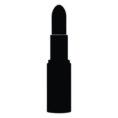 A lipstick silhouette vector illustration.