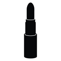 A lipstick silhouette vector illustration.