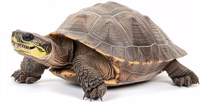 Detailed Closeup of a Tortoise Shell Reptile
