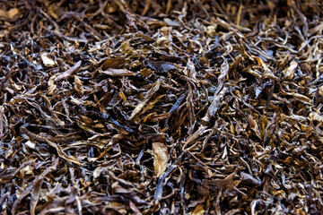 Pile of dry black tea