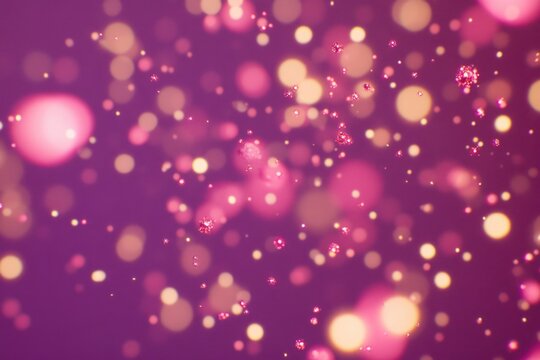 Colorful geometric shapes on a vibrant purple surface, great for abstract designs or branding materials