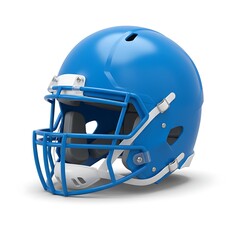 Fototapeta premium modern blue football safety helmet, sports protection for the head , isolated on a transparent background. PNG, cutout, or clipping path 