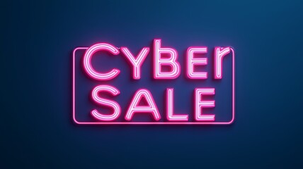 Vibrant neon sign displaying 'Cyber Sale', symbolizing online shopping promotions and discounts during festive seasons.