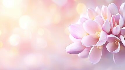 Fototapeta premium Pink flower on pink, stunning closeup of floral blossom, elegance, and beauty in nature's soft embrace