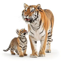 Naklejka premium Tiger with Baby. 