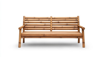 Stylish Bamboo Bench for Outdoor and Indoor Use with Natural Finish and Contemporary Design Elements