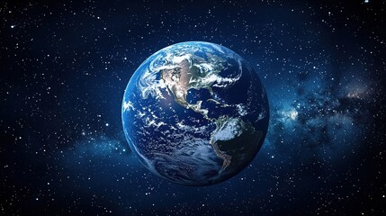 Obraz premium Global climate action for net zero emissions earth digital image space aerial view environmental awareness