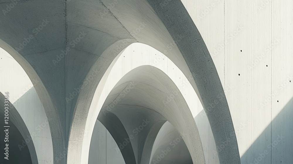Poster Abstract Architectural Concrete Arched Structure Design