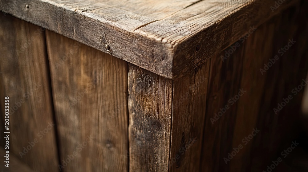 Poster rustic wooden crate detail showing texture and grain