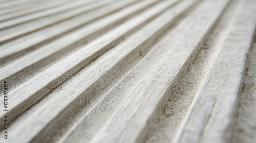 Poster White Grooved Surface Linear Texture Pattern