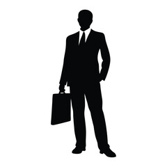 A businessman silhouette vector illustration.