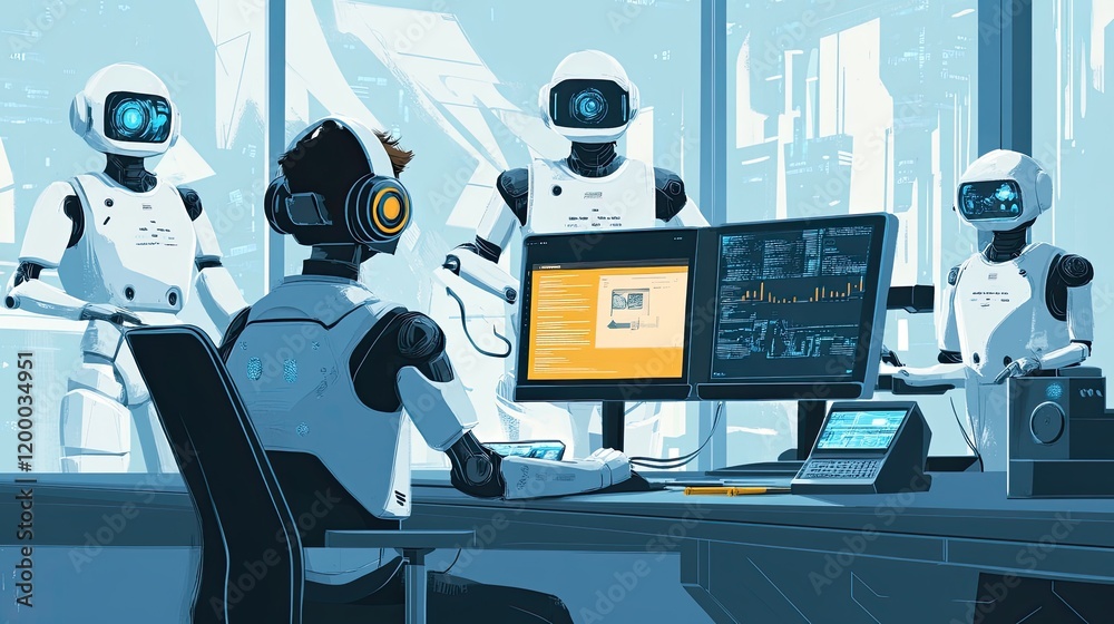 Poster Human Collaborates With Advanced Robots on Data Analysis