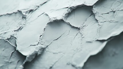 Naklejka premium A close-up of a cracked white surface reveals intricate patterns and fine lines, emphasizing its texture and depth.