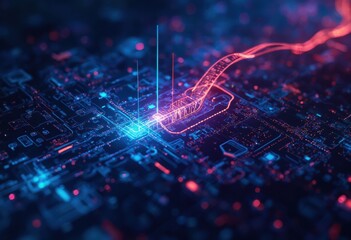Circuit Board: A Detailed View of Electronic Components and Connections