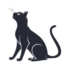 Cute red scottish fold cat with orange eyes lying on grey textile sofa at home. Soft fluffy purebred short hair straight-eared kitty. Background,