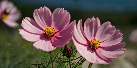 Obraz premium pink cosmos flowers