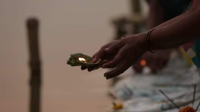 Candle Offering, Maha Kumbh Mela, Allahabad, India