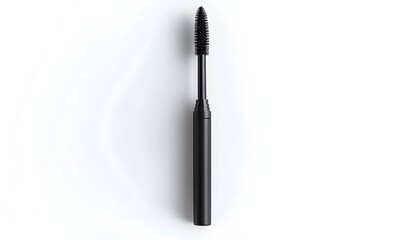 Naklejka premium Black mascara wand on white background. (5)