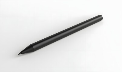 Black stylus pen on white background.
