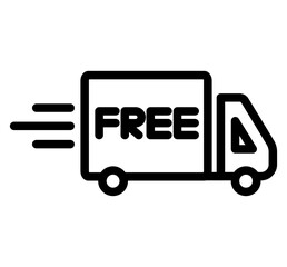 Free Shipping Line Icon