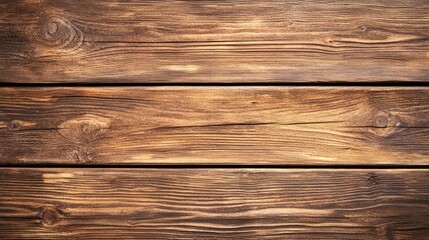 Three Horizontal Dark Brown Wooden Planks Texture