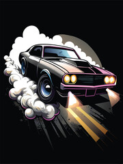 -burnout-scene-with-a-muscle-car-surrounded-by-smo.eps