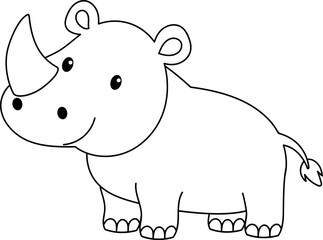rhino outline illustration