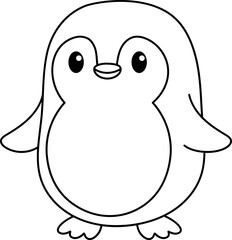 penguin outline illustration
