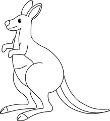 kangaroo outline illustration