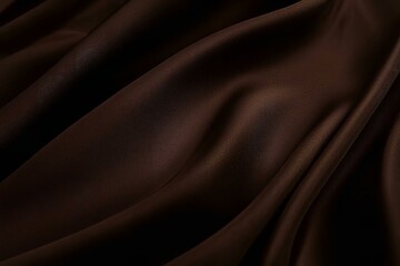 Black dark chocolate brown background. Silk satin fabric. Luxury elegant beauty premium rich. Shiny glitter silky. Drapery fold crease.