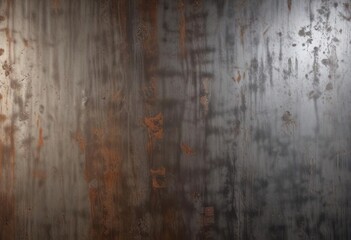 Metal sheet with deep scratches and rust spots, corroded surface, worn machinery, metal sheet, urban landscape