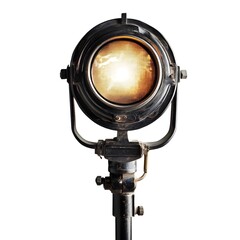 Powerful Vintage Spotlight Illuminating the Studio Scene