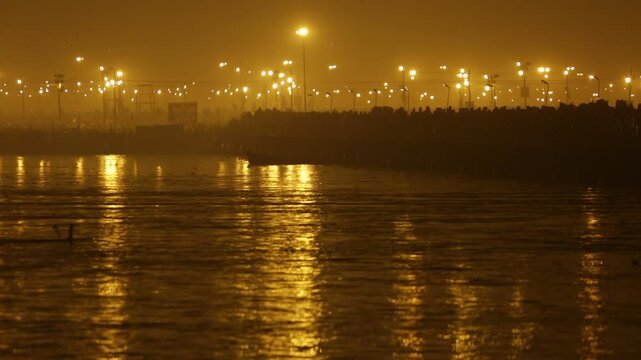Pilgrims Bathing In Ganges, Maha Kumbh Mela, Allahabad, India