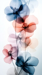 Obraz premium Floral watercolor texture with soft pastel hues and dreamy fluidity