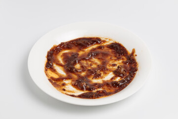 日本のデミグラスハンバーグ　完食　フォークなし