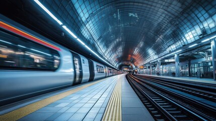 Fototapeta premium subway train station