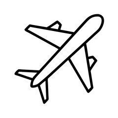 airplane icon, airplane line art - simple line art of airplane, perfect for airplane logos and icons and themed design 