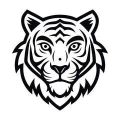 Striped Tiger Head Logo Icon
