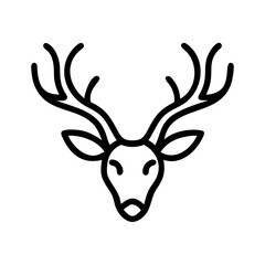 antler icon, antler line art - simple line art of antler, perfect for antler logos and icons and themed design 
