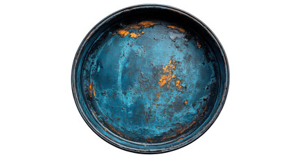 Bucket top view full length isolated on transparent background 