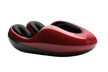 Comfortable red foot massager designed for relaxation and soothing tired feet at home or in the office