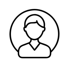 avatar profile icon, avatar profile line art - simple line art of avatar profile, perfect for avatar profile logos and icons and themed design 