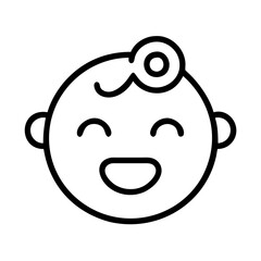 baby icon, baby line art - simple line art of baby, perfect for baby logos and icons and themed design 