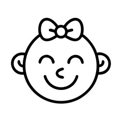 baby icon, baby line art - simple line art of baby, perfect for baby logos and icons and themed design 