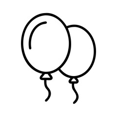 balloon icon, balloon line art - simple line art of balloon, perfect for balloon logos and icons and themed design 