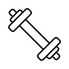 barbell icon, barbell line art - simple line art of barbell, perfect for barbell logos and icons and themed design 