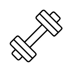 barbell bodybuilding icon, barbell bodybuilding line art - simple line art of barbell bodybuilding, perfect for barbell bodybuilding logos and icons and themed design 