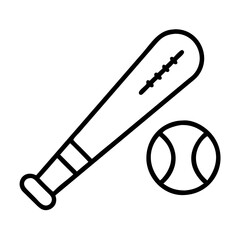 baseball icon, baseball line art - simple line art of baseball, perfect for baseball logos and icons and themed design 