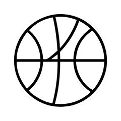 basketball ball icon, basketball ball line art - simple line art of basketball ball, perfect for basketball ball logos and icons and themed design 